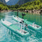 Portable Inflatable Water Marine Pedal Bike With Accessories (SAK61284) Saksby - Lifestyle On Water In Front Of Mountains