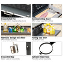 Portable Outdoor 4 Burner Propane Flat Top Gas Grill W/ Wheels, 60K BTU (SAK66104) - Saksby Wholesale - Accessories View