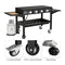 Portable Outdoor 4 Burner Propane Flat Top Gas Grill W/ Wheels, 60K BTU (SAK66104) - Saksby Wholesale - Below Parts View
