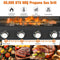 Portable Outdoor 4 Burner Propane Flat Top Gas Grill W/ Wheels, 60K BTU (SAK66104) - Saksby Wholesale - Heating Output View