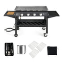 Portable Outdoor 4 Burner Propane Flat Top Gas Grill W/ Wheels, 60K BTU (SAK66104) - Saksby Wholesale - Accessories View