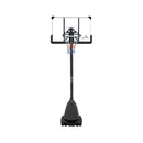 Portable Outdoor All-Weather Height Adjustable Basketball Hoop With 44 Inch Backboard And Wheels, 10FT (SAK58741) - Saksby Wholesale - Front View