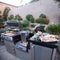 Power Burner 4 Burner 32 Inch Built In Barbeque Grill Island Kitchen Package SAK48510 - Lifestyle Top Left Corner View Close Up
