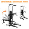 Power Tower Heavy Duty Multi-Functional Dip Station With Bench, Pull Up Bar, And Adjustable Height For Home Gyms (SAK64327) - Saksby Wholesale - Detachable & Adjustable Bench