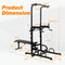 Power Tower Heavy Duty Multi-Functional Dip Station With Bench, Pull Up Bar, And Adjustable Height For Home Gyms (SAK64327) - Saksby Wholesale - Dimensions