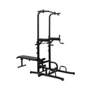 Power Tower Heavy Duty Multi-Functional Dip Station With Bench, Pull Up Bar, And Adjustable Height For Home Gyms (SAK64327) - Saksby Wholesale - White Background