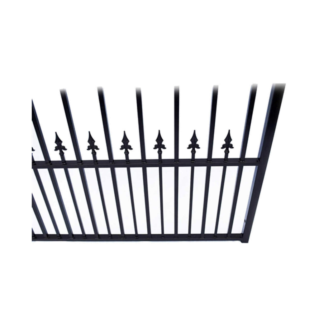 [12-18FT] Prague Powder Coated Galvanized Steel Dual Swing Driveway Gate [DGPRAD-AP] (SAK48530) - Saksby Wholesale - Bottom View