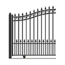 [12-18FT] Prague Style Premium Steel Sliding Driveway Gate [DGPRASSL-AP] (SAK71492) - Sasksby Wholesale - Gate Design View