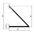 [12-18FT] Prague Style Premium Steel Sliding Driveway Gate [DGPRASSL-AP] (SAK71492) - Sasksby Wholesale - Bracket Measure View