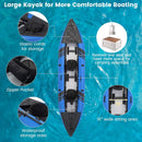 Premium 12FT 2-Person Inflatable Tandem Kayak Kit With Pump And Paddles (SAK94816) - Saksby Wholesale - Component Details