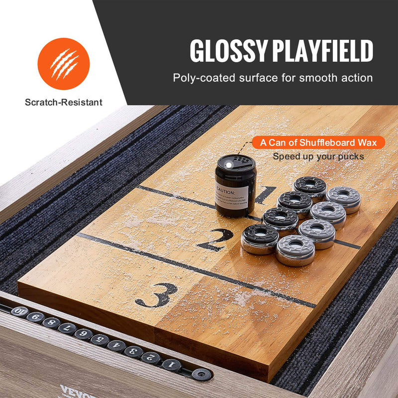 Premium 2-in-1 Shuffleboard Game Table Set With Bowling Combo (SAK81698)  Saksby - Durability