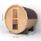 Premium All-Weather Outdoor Pinewood Barrel Sauna Kit With 4.5KW Heater And Tempered Glass Window (SAK91462)