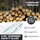 Premium 2-Person Indoor Infrared Sauna With Red Light Therapy And Himalayan Salt Rocks (SAK67305) - Saksby Wholesale - Canadian Hemlock And Tempered Glass MAterials