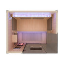 Premium 2-Person Indoor Infrared Sauna With Red Light Therapy And Himalayan Salt Rocks (SAK67305) - Saksby Wholesale - Inside Look Top View