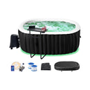 Premium 2-Person Inflatable Hot Tub With 8-Color LED Lights (SAK98431) - Saksby Wholesale - Green LED With Accessories
