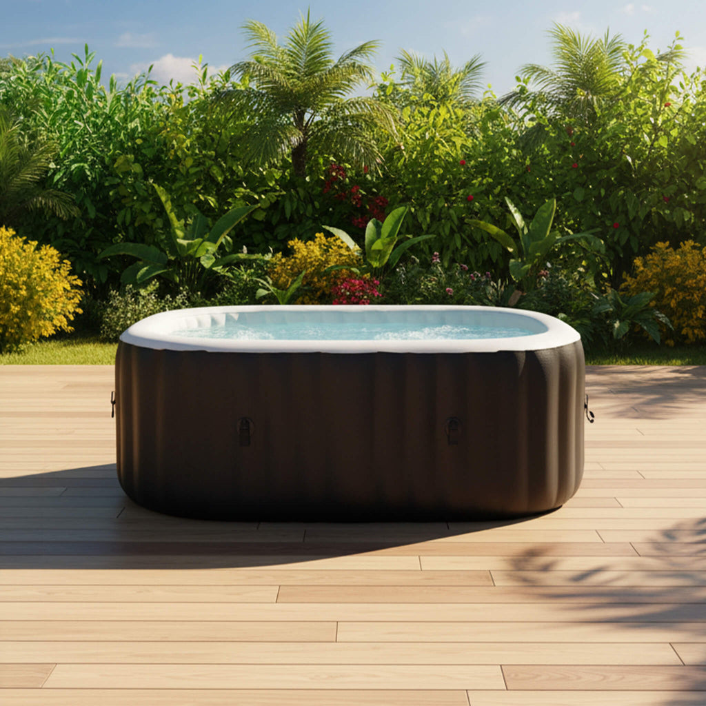 Premium 2-Person Inflatable Hot Tub With 8-Color LED Lights (SAK98431) - Saksby Wholesale - Lifestyle On Patio