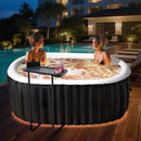 Premium 2-Person Inflatable Hot Tub With 8-Color LED Lights (SAK98431) - Saksby Wholesale - Lifetyle With Two Women Inside