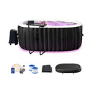 Premium 2-Person Inflatable Hot Tub With 8-Color LED Lights (SAK98431) - Saksby Wholesale - Pink LED With Accessories