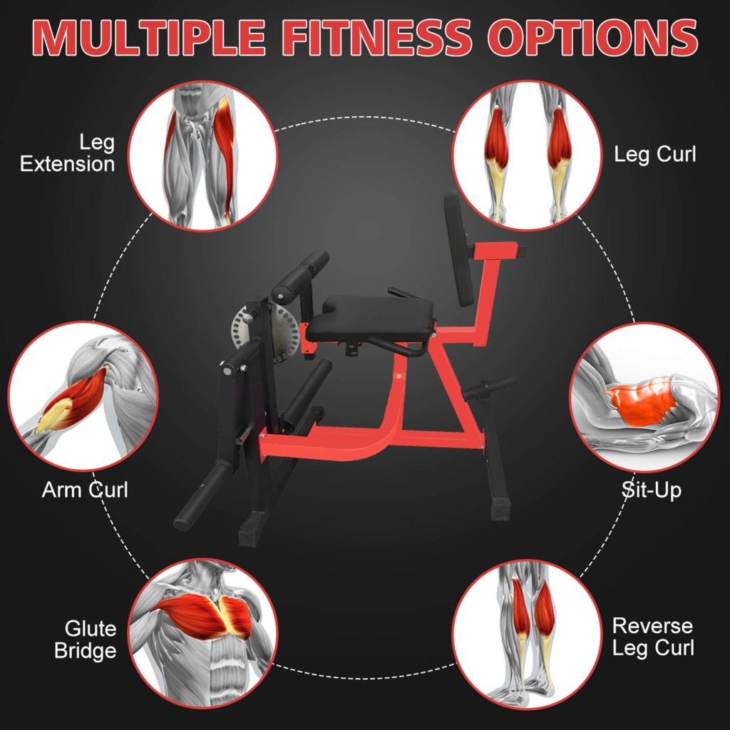 Premium 3-In-1 Multi-Functional Adjustable Leg Extension And Curl Machine For Lower Body Workouts (SAK21427) - Saksby Wholesale - Multiple Fitness View