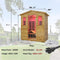Deluxe 3-Person Outdoor Full Spectrum Low EMF Infrared Home Sauna With Bluetooth Speakers And LED Reading Light (SAK14098)