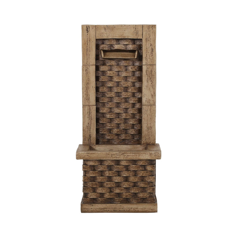 Premium 35 Inch Hand-Crafted Weather-Resistant Waterfall Fountain With LED Lights (SAK86757) - Saksby Wholesale - Front View