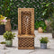 Premium 35 Inch Hand-Crafted Weather-Resistant Waterfall Fountain With LED Lights (SAK86757) - Saksby Wholesale - Lifestyle
