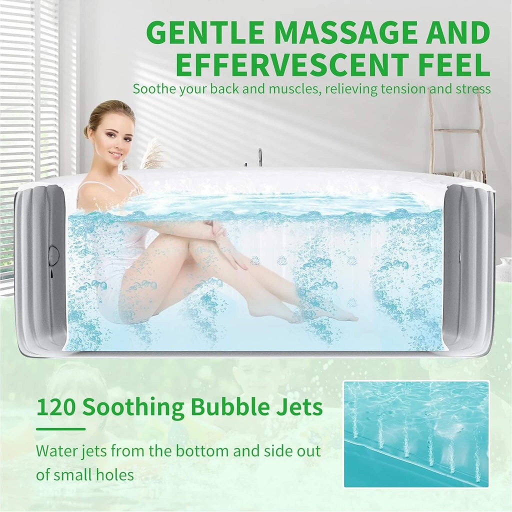 Premium Large 4-Person Inflatable Hot Tub With 8-Color LED Lights (SAK20759) - Saksby Wholesale - Jets