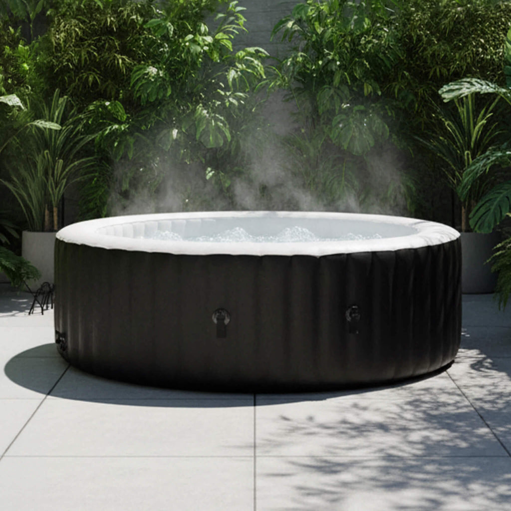 Premium Large 4-Person Inflatable Hot Tub With 8-Color LED Lights (SAK20759) - Saksby Wholesale - Lifestyle On Patio
