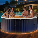 Premium Large 4-Person Inflatable Hot Tub With 8-Color LED Lights (SAK20759) - Saksby Wholesale - Lifestyle With Men And Women
