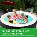 Premium Large 4-Person Inflatable Hot Tub With 8-Color LED Lights (SAK20759) - Saksby Wholesale - Water Capacity