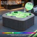 Premium 4-Person Outdoor Hot Tub With 23 Stainless Steel Jets (SAK29185) - Saksby Wholesale - LED Lighting