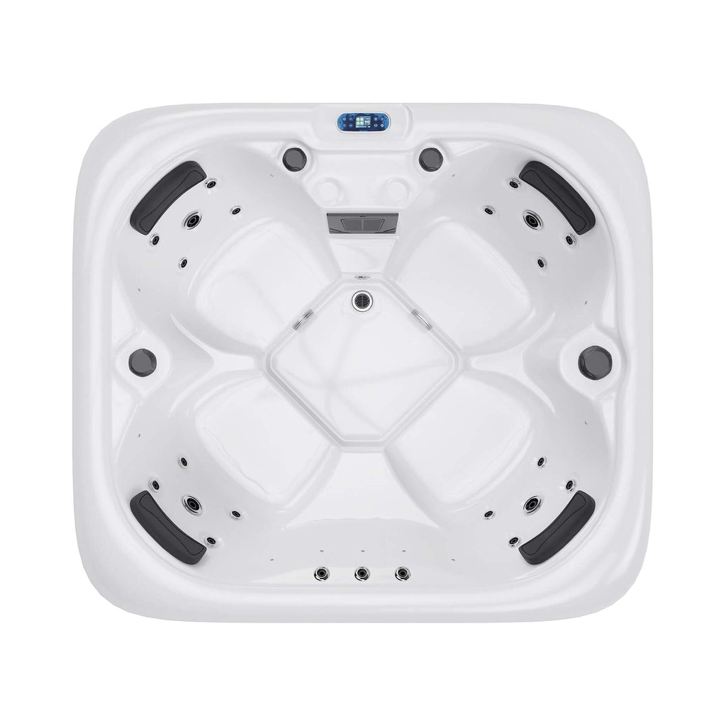 Premium 4-Person Outdoor Hot Tub With 23 Stainless Steel Jets (SAK29185) - Saksby Wholesale - Top View On White Background
