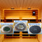 Deluxe 4-Person Outdoor Mahogany Full Spectrum Ultra-Low EMF FAR Infrared Sauna With Chromotherapy And Bluetooth Speakers (SAK98263)