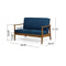 Premium 4-Piece Wooden Outdoor Patio Conversation Seating Set With Cushions (SAK31469) - Saksby Wholesale - 2-Seaters Dimensions