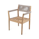 Premium 5-Piece Outdoor Acacia Wood Patio Furniture Set With Braided Dining Chairs, Cushions, And Dining Table (SAK26754) - Saksby Wholesale - Chair Only Design Details