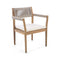Premium 5-Piece Outdoor Acacia Wood Patio Furniture Set With Braided Dining Chairs, Cushions, And Dining Table (SAK26754) - Saksby Wholesale - Chair Only White Background
