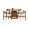 Premium 5-Piece Outdoor Acacia Wood Patio Furniture Set With Braided Dining Chairs, Cushions, And Dining Table (SAK26754) - Saksby Wholesale - White Background