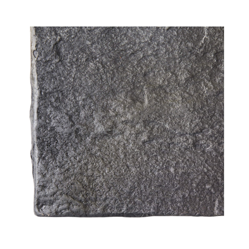 Premium 56" Outdoor Rectangular Concrete Propane Fire Pit With Faux Stone Pattern,50K BTU (SAK31845) - Saksby Wholesale - Rock Edge View