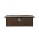 Premium 56" Transitional Rectangular Outdoor Propane Gas Fire Pit Table, 50K BTU (SAK25790) - Saksby Wholesale - Front View