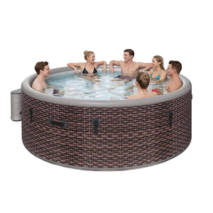 Premium 6-Person Inflatable Drop-Stitch Hot Tub With 180 Massage Jets (SAK87132)