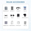 Premium 6-Person Portable Inflatable Hot Tub With 130 Massage Jets And 6 Filter Cartridges (SAK82109) - Saksby Wholesale - Delux Accessories
