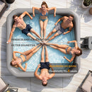 Premium 6-Person Portable Natural Stone Design Inflatable Square Hot Tub With 180 Massage Jets (SAK86251) - Saksby Wholesale - Dimensions