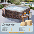 Premium 6-Person Portable Natural Stone Design Inflatable Square Hot Tub With 180 Massage Jets (SAK86251) - Saksby Wholesale - Packaging