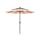 Premium 6-Piece Bar Patio Furniture Set With Umbrella, Swivel Chairs, And Cushions (SAK90375) - Saksby Wholesale - Beige Umbrella