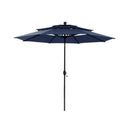 Premium 6-Piece Bar Patio Furniture Set With Umbrella, Swivel Chairs, And Cushions (SAK90375) - Saksby Wholesale - Blue Umbrella
