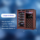 Nuvia Premium 69-Bottle Wooden Wine Cooler Cabinet With Built-In Storage (SAK17539) - Saksby Wholesale - Dimensions