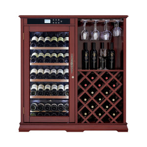 69-Bottle Wooden Wine Cooler Cabinet With Built-In Storage (SAK17539)
