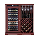 Nuvia Premium 69-Bottle Wooden Wine Cooler Cabinet With Built-In Storage (SAK17539) - Saksby Wholesale - Front View On White Background