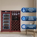 Nuvia Premium 69-Bottle Wooden Wine Cooler Cabinet With Built-In Storage (SAK17539) - Saksby Wholesale - Temperature And Humidity Control