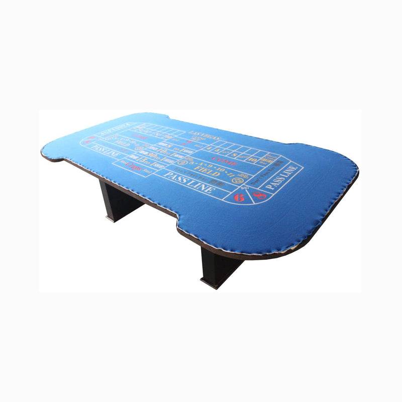 Premium 8FT Deluxe Casino Craps Table With Blue Felt And Pyramid Bumper (SAK91403)- Saksby Wholesale - Table Details